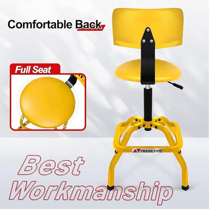 Shop Stool with Backrest, Mechanic Garage Stool - Image 6
