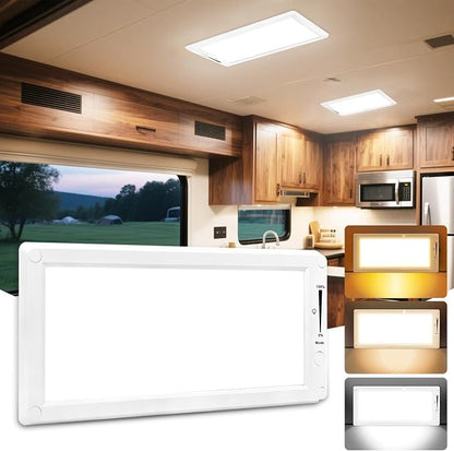 RV Lights Interior, 3 Color RV LED Super Bright Fixture, 12V RV Ceiling Dome by SFNN