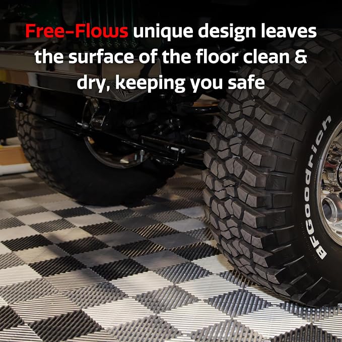 RaceDeck Free-Flow Open Rib Design, Durable Interlocking Modular Garage - Image 4