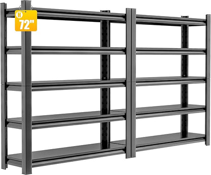 2 Sets Garage Shelving Unit 24" D x 48" W x 72" H Heavy Duty Storage Shelves by Unknown