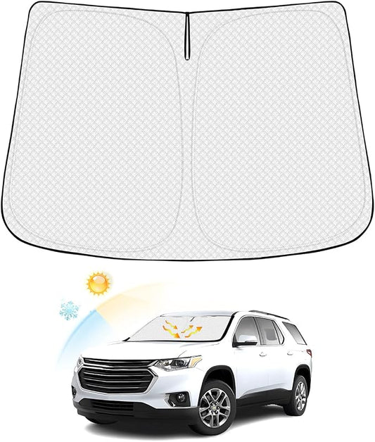 Windshield Sun Shade for Chevrolet/Chevy Traverse 2018-2025 2026 Accessories by Canvcle