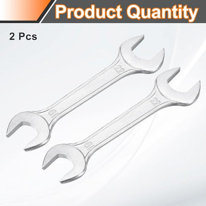 HARFINGTON 2pcs Double Open End Wrench 19mm x 22mm Metric 15 Degree Offset - Image 3