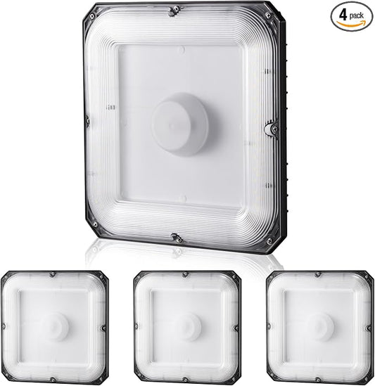 VEVOR 4 Pack LED Canopy Lights, 8800LM 5000K Daylight Commercial Industrial by VEVOR