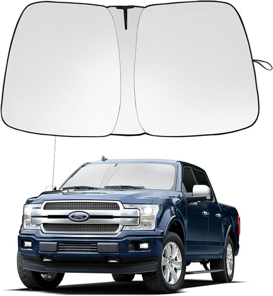 Front Windshield Sunshade fit for F150 2015-2020 UV Ray Reflector Foldable Car by GZSH