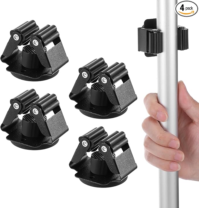 4PCS Magnetic Mop Broom Holder – Heavy Duty, Anti-Slip Wall Mount by Unknown