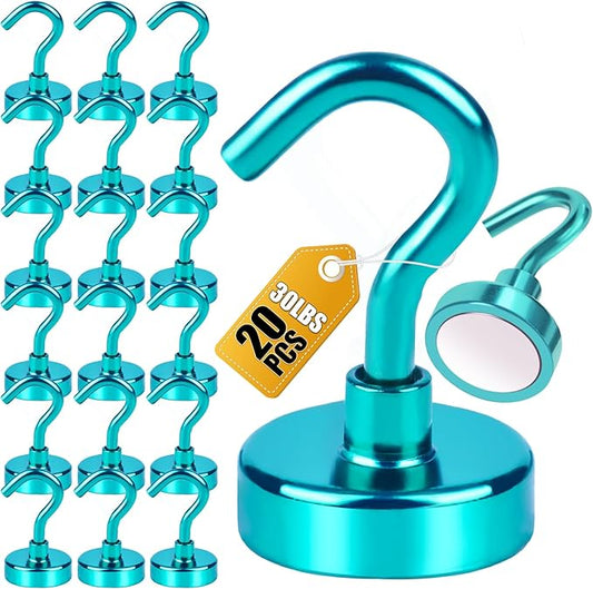 DIYMAG Magnetic Hooks, 25Lbs Strong Heavy Duty Cruise Magnet S-Hooks by DIYMAG
