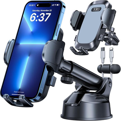 YRU Car Phone Holder Mount, Dashboard Cell Phone Holder by YRU2025ProCarMount