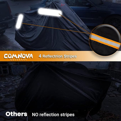 Comnova Motorcycle Cover 104 Inch, 600D Universal Motorcycles Cover Waterproof - Image 6