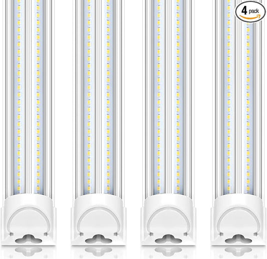 Barrina 8FT LED Shop Light, 100W 15000LM 5000K, V Shape Integrated T8 LED by Barrina