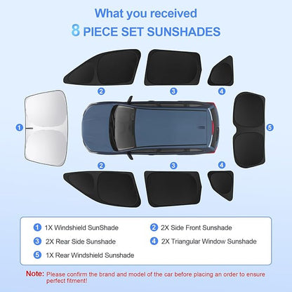 8pcs Car Window Shades for Subaru Forester 2019-2024 Accessories, Windshield - Image 6