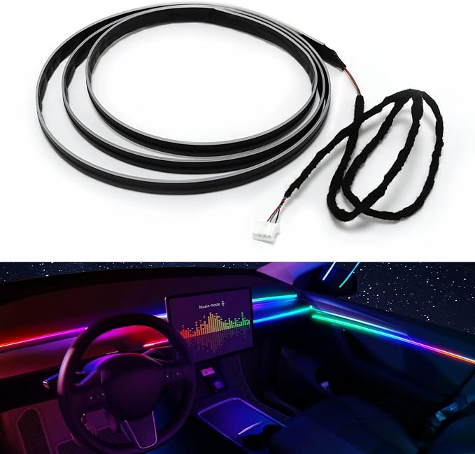 Dreamcolor Acrylic Interior Car LED Strip Light 55.1-inch, which fit by MAODANER