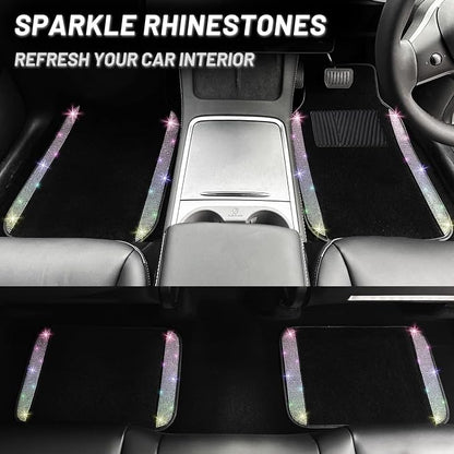 NBTEPEM Multicolor Bling Car Floor Mats Full Set, Universal Fit Most Cars - Image 6