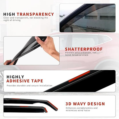 in Channel Rain Guards Fit for 2015-2020 Chevy Tahoe/GMC Yukon/Cadillac Escalade - Image 4