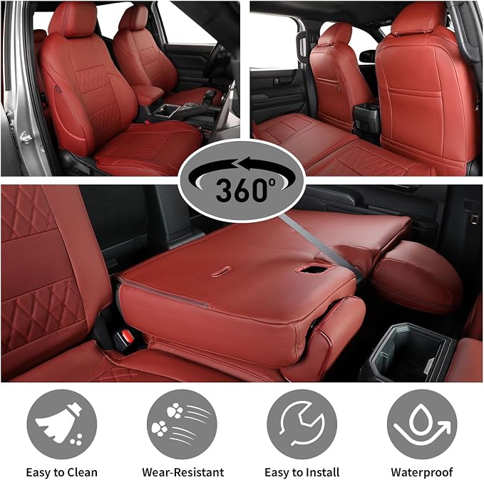 EKR Tacoma Seat Covers for Toyota Tacoma 2024 2025 Double cab TRD Sport - Image 5