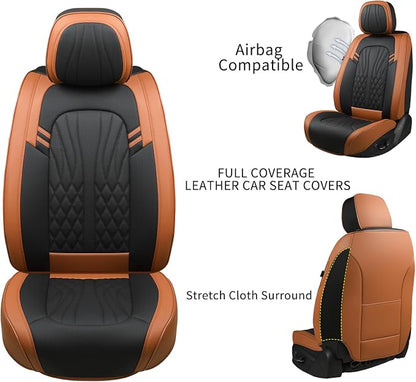 Leather Car Seat Covers, Car Seat Protector Waterproof, Seat Covers Full Set - Image 8