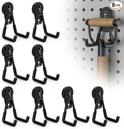 8 Pack Large Magnetic Hooks Heavy Duty Extra Strong Magnetic Garage Hooks Big by Laowu
