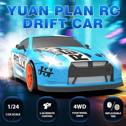 RC Drift Car 2.4GHz 1:24 Scale 4WD Remote Control Car 15KM/H High Speed - Image 2