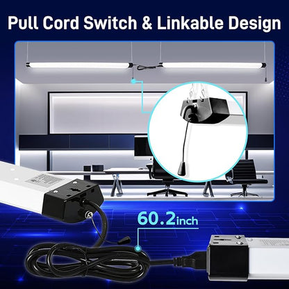 hykolity 120W LED Shop Light Linkable, 5000K 4FT Black Utility Shop Lights - Image 4