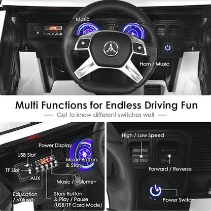 HONEY JOY Ride On Truck, Licensed Mercedes-Benz Maybach G650 Battery Powered - Image 7
