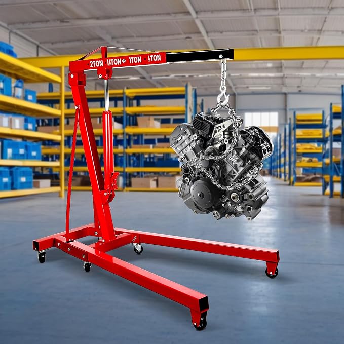 ​​Engine Lift, 2 Ton Engine Hoist Cherry Picker by Unknown