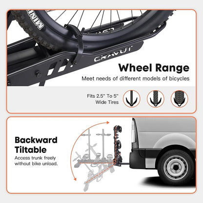 CyberRack S3 Ebike Rack, 300 lbs Capacity Foldable Bike Racks - Image 5