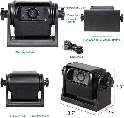EWAY WiFi Magnetic Hitch Wireless Backup Rear/Front View Camera Rechargeable - Image 9