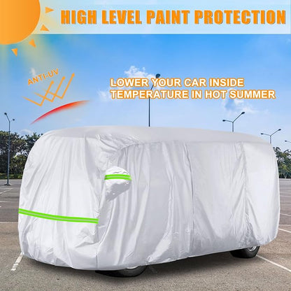 Silver Car Cover Waterproof All Weather Compatible - Image 4