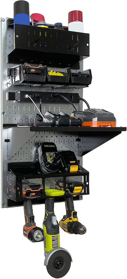 Wall Control Power Tool Storage Organizer Kit Cordless Drill Holder Charging - Image 3