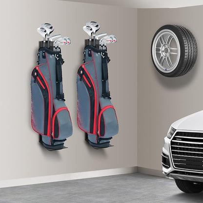 Wall Mount Golf Bag Storage Stand Organizer Rack - Image 7
