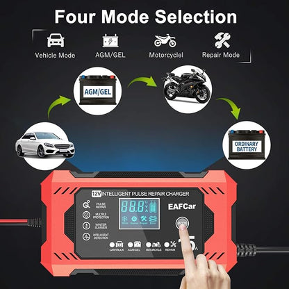 15-Amp Battery Charger, 12V Trickle Charger Car Battery Charger, Smart - Image 5