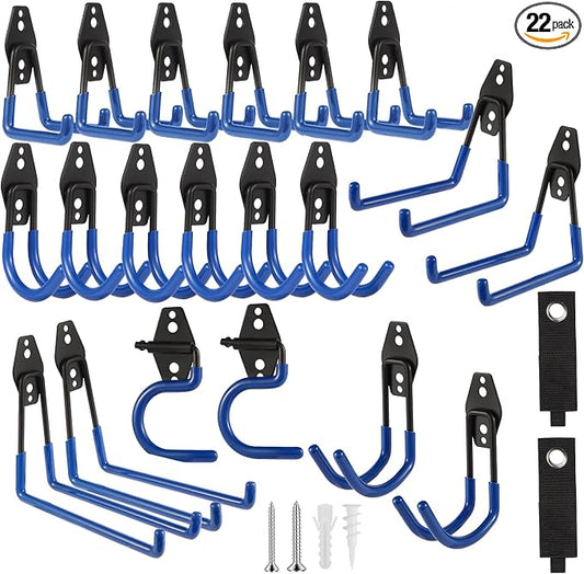 Garage Hook Heavy Duty Wall Storage Hangers, 22 Pack Garage Storage Hooks Steel by Unknown