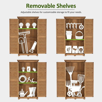 MCombo Outdoor Storage Cabinet, Garden Storage Shed, Outside Vertical Shed - Image 4