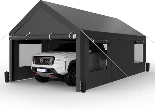 Shintenchi Carport 10' x 20' Heavy Duty Portable Garage, Car Port Canopy by Shintenchi