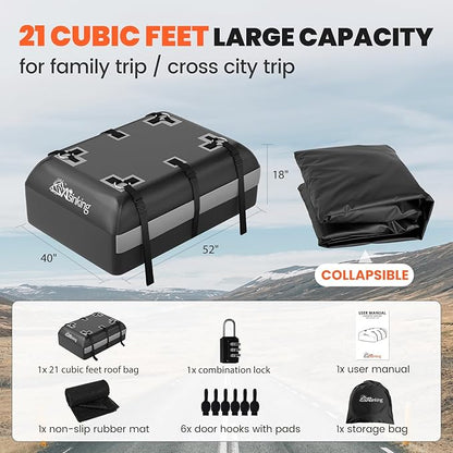 Asinking Car Rooftop Cargo Carrier Bag - Image 5