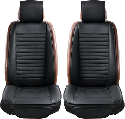 Universal Leather Car Seat Covers Full Set, Car Seat Cushion Covers Protector - Image 2