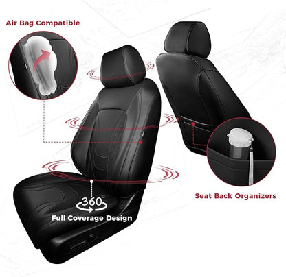 FREESOO Seat Covers for Honda CRV, Custom Fit Seat Covers Full Set, CRV LX EX - Image 3