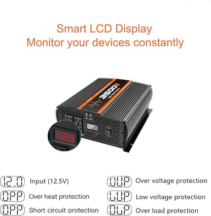 3500W Pure sine Wave Inverter 3500 watt Inverter 12 Volt Inverter RV Inverter - Image 5