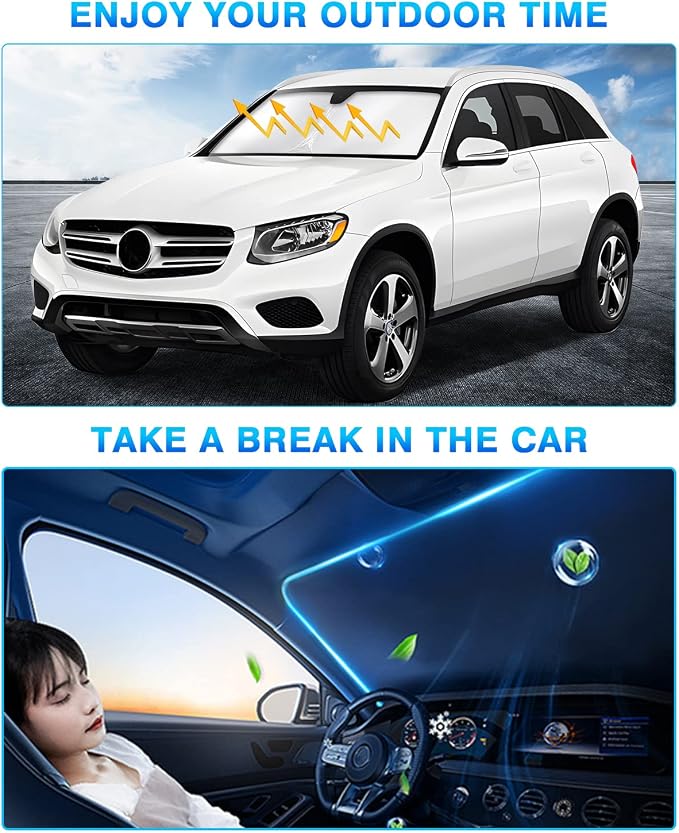 KUST Windshield Sun Shade for Chevy Impala 2014-2020 Window Shade Sun Visor - Image 5