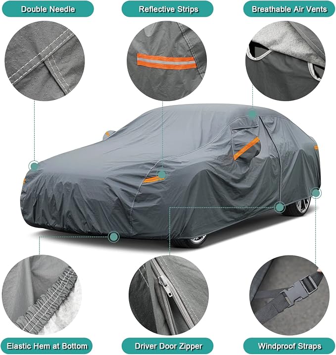 Premium Car Cover Custom Fit Lexus RX350, 16 Layers Heavy Duty Car Cover - Image 3