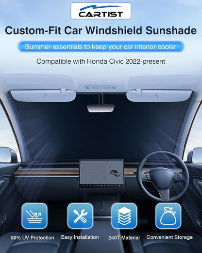 Windshield Sun Shade Custom Fit - Image 2