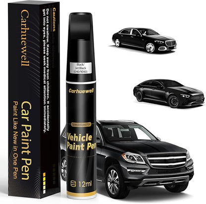 Black/Jet Black Touch Up Paint Compatible by Carhuewell