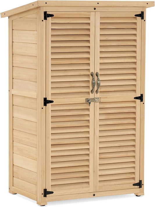 MCombo Outdoor Storage Cabinet, Wooden Storage Shed by MCombo