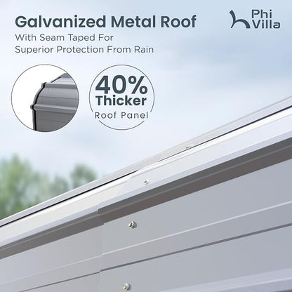 PHI VILLA 25 x 14 ft Heavy Duty Metal Carport - Image 3