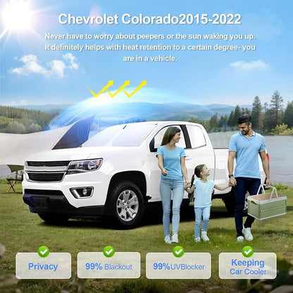 6pcs Car Window Shades for Chevrolet Colorado 2015-2022 Accessories, Windshield - Image 2
