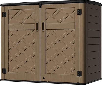 Resin Outdoor Storage Shed, Outdoor Storage Box Waterproof by Mrosaa