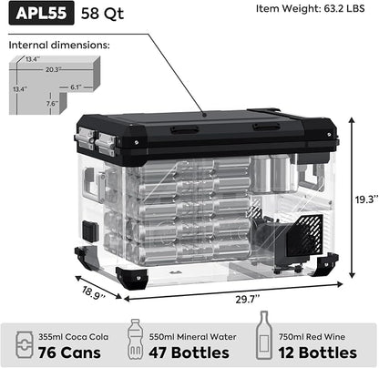 ICECO APL55 Dual Zone Portable Refrigerator Freezer Bluetooth Controlled - Image 2
