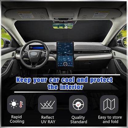 Sze Windshield Sunshade for 2021-2022 2023 2024 2025 Ford Mustang Mach-E - Image 2