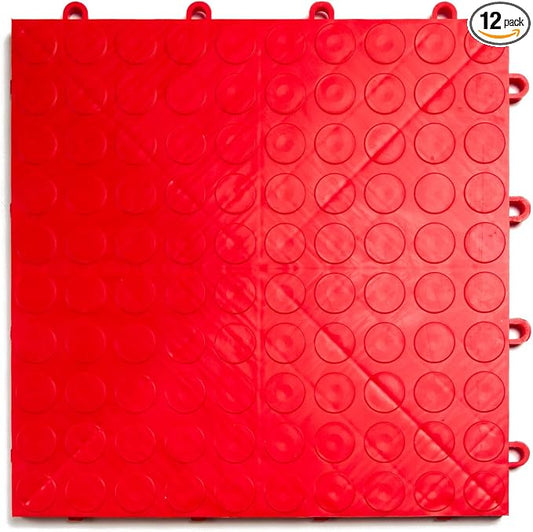 GarageDeck Coin Pattern, Durable Interlocking Modular Garage Flooring Tile by BigFloors