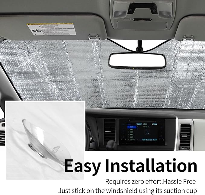 Pug Dog Car Windshield Sunshade Front Window Sun Visor Protector Foldable - Image 7