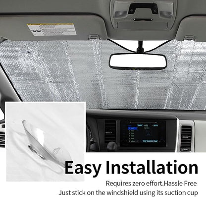 Pug Dog Car Windshield Sunshade Front Window Sun Visor Protector Foldable - Image 7